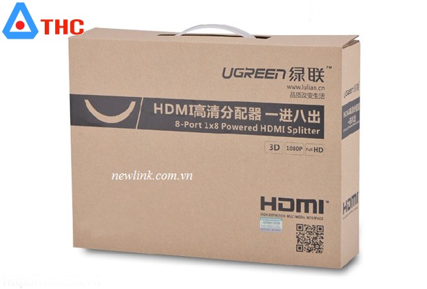 Bộ chia hdmi 1 ra 8 Ugreen,Bộ chia hdmi 8 cổng